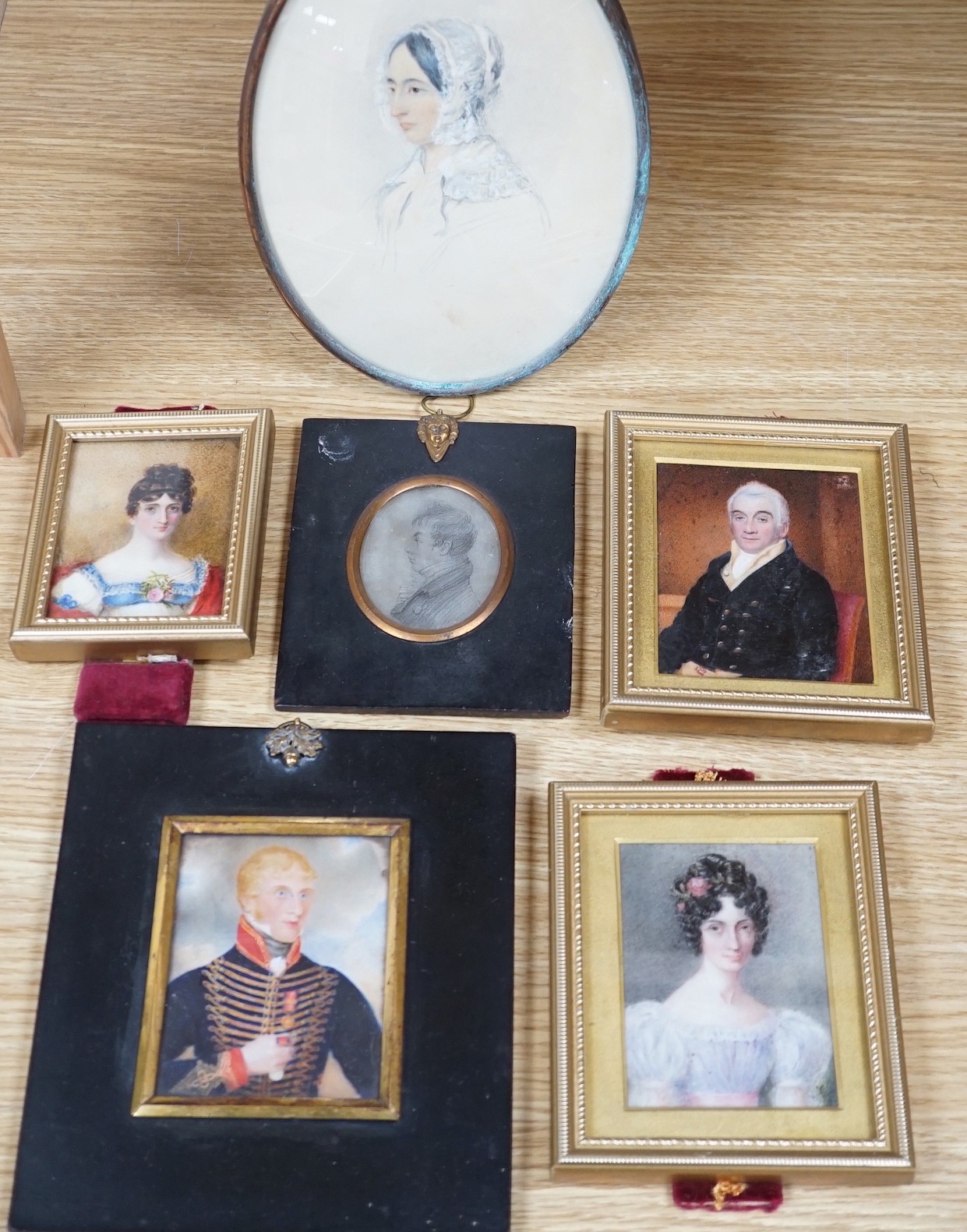 A selection of portraits relating to the Nicholson Family. To include the subject of William Nicholson of Rochester (1763-1861), Katherine Nicholson (b.1787), Isabella Nicholson (1792-1861), Robert John Saunders (1792-18